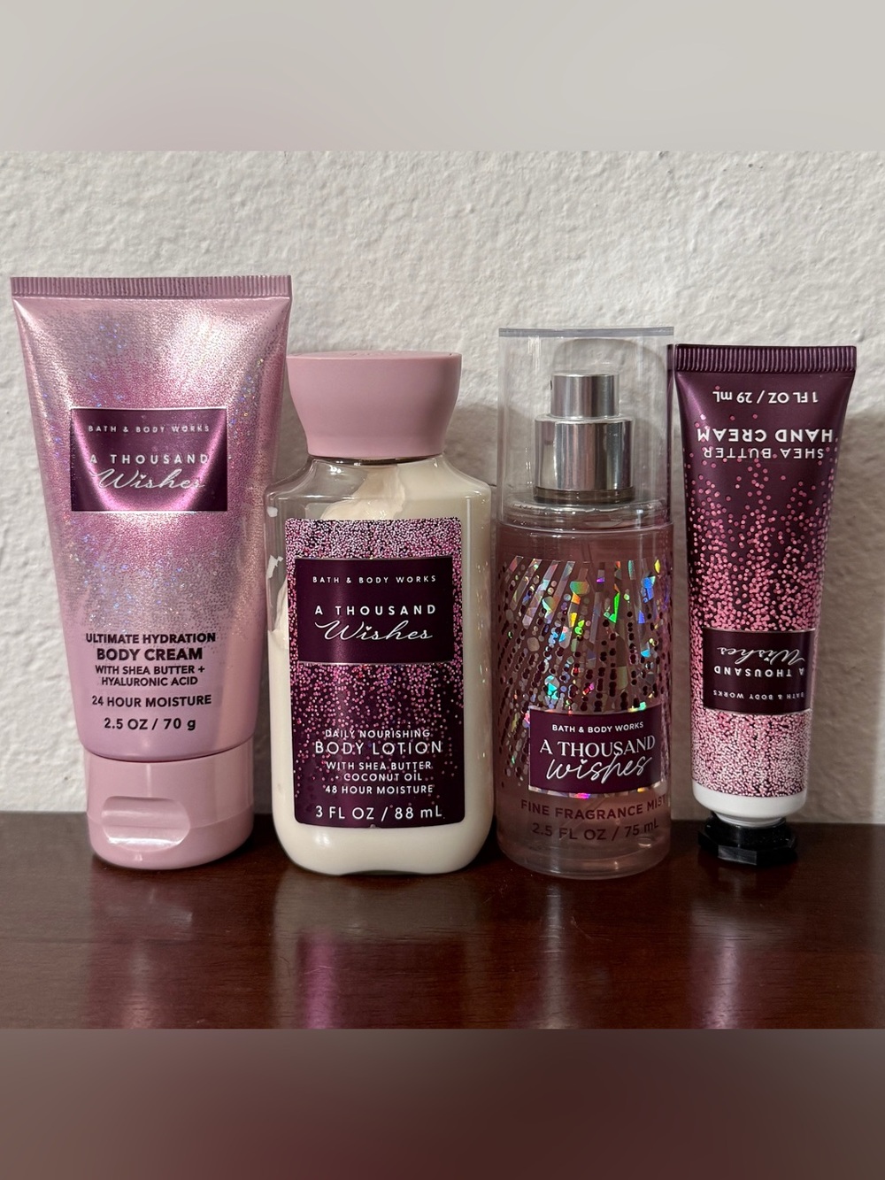 Bath & Body Works A Thousand Wishes Body Care Collection.  Set of 4. NWT